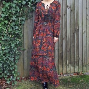H&M Maxi Dress with Warm Toned Print